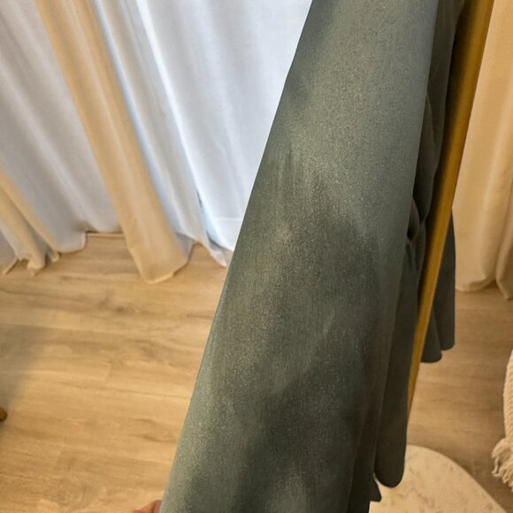 ZARA Jumpsuit SATIN ROMPER Silver BUCKLE - Picture 5 of 9